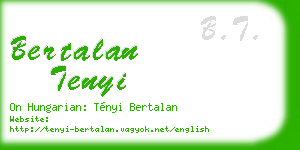 bertalan tenyi business card